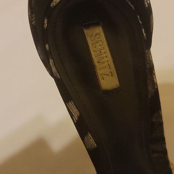 Schutz metallic leopard print heels size 9.5 - Picture 8 of 9